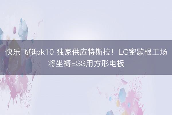 快乐飞艇pk10 独家供应特斯拉!LG密歇根工场将坐褥ESS用方形电板