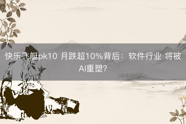 快乐飞艇pk10 月跌超10%背后:软件行业 将被AI重塑?